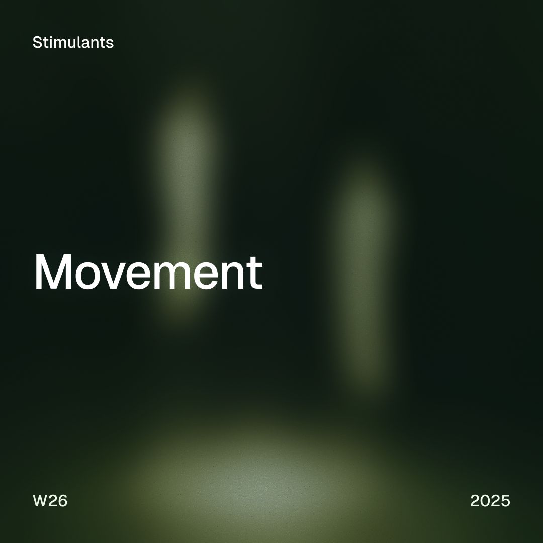 _studiolambert_'s tweet photo. Stimulants W26 – Movement

A visual ode to how things move – across space, time and thought. https://t.co/orJEz7nC5k