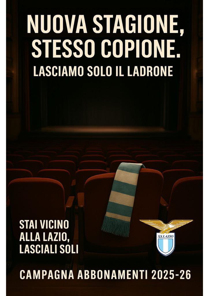 <a href="/OfficialSSLazio/">S.S.Lazio</a> <a href="/AllRoundLazio/">AllRoundLazio</a> Chi si abbona è complice.