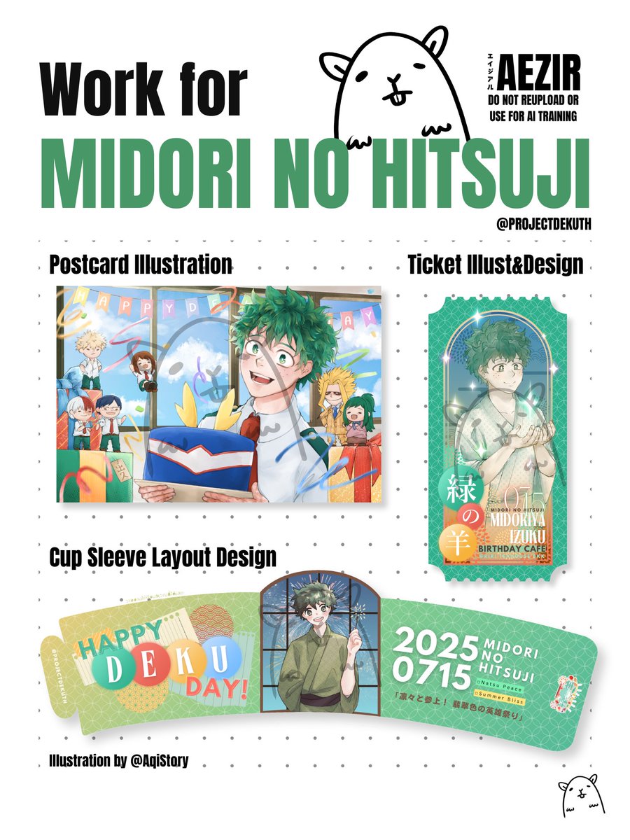 latest work for <a href="/projectdekuth/">緑の羊 | 𝙈𝙞𝙙𝙤𝙧𝙞 𝙉𝙤 𝙃𝙞𝙩𝙨𝙪𝙟𝙞🐏</a> ka

thx for opportunity naka