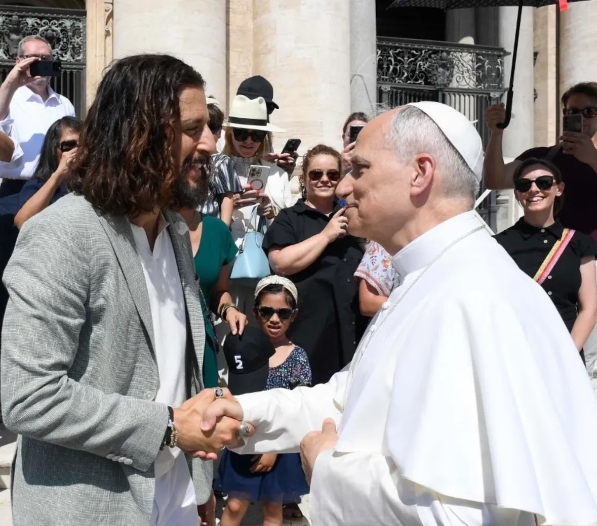 False Christ meets false pope at Vatican. 