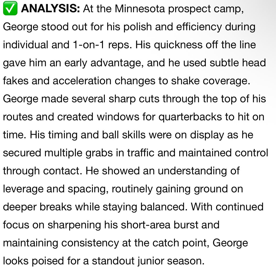 Shadgeorge8's tweet image. Thank you @sixstarfootball and @GopherFootball for the recognition