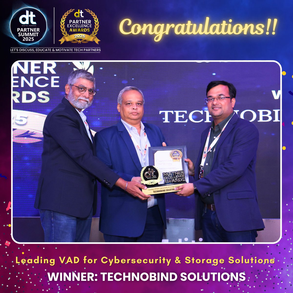 dterminalIN's tweet image. 🎉 Many Congratulations to TECHNOBIND SOLUTIONS on winning Leading VAD for Cybersecurity &amp;amp; Storage Solutions Award at the prestigious DT Partner Excellence Awards 2025! 🏆👏

👉 Watch Complete DT Partner Summit 2025:
 youtube.com/live/PdLQm8qok…

#DTPS #DTPS2025