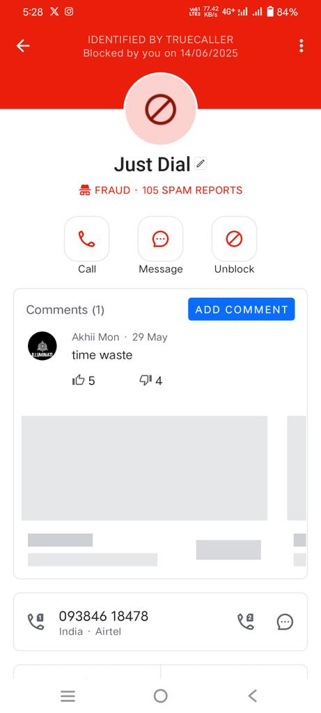 Mahin_Aura's tweet image. Justdial is crossing the line with daily spam calls pushing paid business listings. One inquiry shouldn’t lead to relentless follow-ups. This is not customer service, it&apos;s nonsense sales.
@jd_justdial stop! 

#DoNotDisturb #UnwantedCalls
#SpamAlert #Justdail