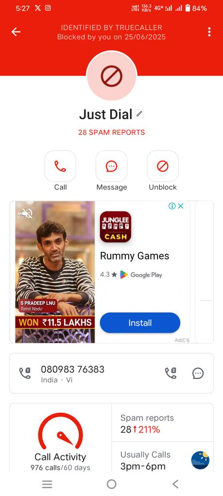 Mahin_Aura's tweet image. Justdial is crossing the line with daily spam calls pushing paid business listings. One inquiry shouldn’t lead to relentless follow-ups. This is not customer service, it&apos;s nonsense sales.
@jd_justdial stop! 

#DoNotDisturb #UnwantedCalls
#SpamAlert #Justdail