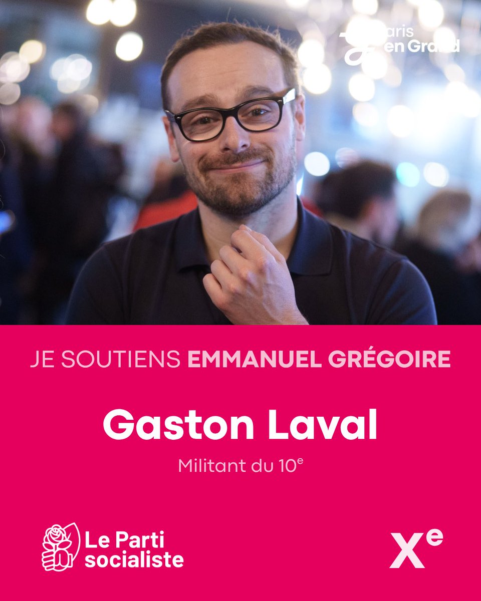 Gaston Laval (@glaval) on Twitter photo Pour un Paris en Grand, lundi je vote <a href="/egregoire/">Emmanuel Grégoire</a> afin qu'il soit désigné candidat des socialistes à la mairie de Paris ! Pour un Paris en Grand, lundi je vote <a href="/egregoire/">Emmanuel Grégoire</a> afin qu'il soit désigné candidat des socialistes à la mairie de Paris !