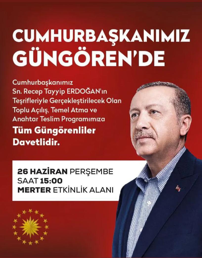 AK Parti Üsküdar (@ak_uskudar) on Twitter photo Kıymetli Üsküdarlı hemşehrilerimiz,
Genel Başkanımız, Cumhurbaşkanımız Sayın Recep Tayyip Erdoğan ile Güngörende Buluşuyoruz.
🗓️ 26 Haziran Perşembe
⏰ 15:00
📍 Merter Etkinlik Alanı
Üsküdar olarak biriz, beraberiz, hep birlikte
#SeninleyizReis 🇹🇷
<a href="/abdullahozdemir/">Abdullah Özdemir</a> Kıymetli Üsküdarlı hemşehrilerimiz,
Genel Başkanımız, Cumhurbaşkanımız Sayın Recep Tayyip Erdoğan ile Güngörende Buluşuyoruz.
🗓️ 26 Haziran Perşembe
⏰ 15:00
📍 Merter Etkinlik Alanı
Üsküdar olarak biriz, beraberiz, hep birlikte
#SeninleyizReis 🇹🇷
<a href="/abdullahozdemir/">Abdullah Özdemir</a>