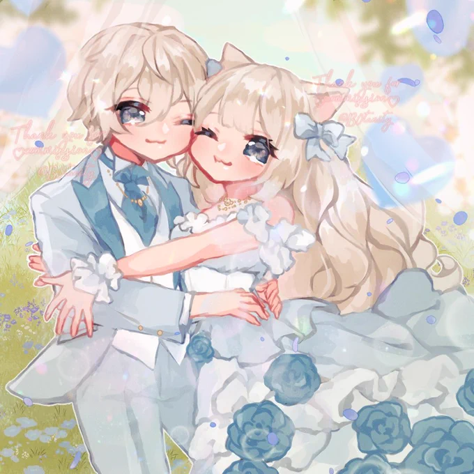 commission (プランC・ペア画1枚絵まとめ) #有償依頼 #イラストオーダー