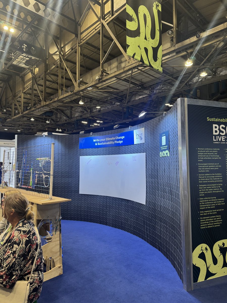 Don't forget to drop by the #BSGLIVE25
Sustainability zone and write your sustainability pledge on the wall! How are you helping with climate change? 🌱