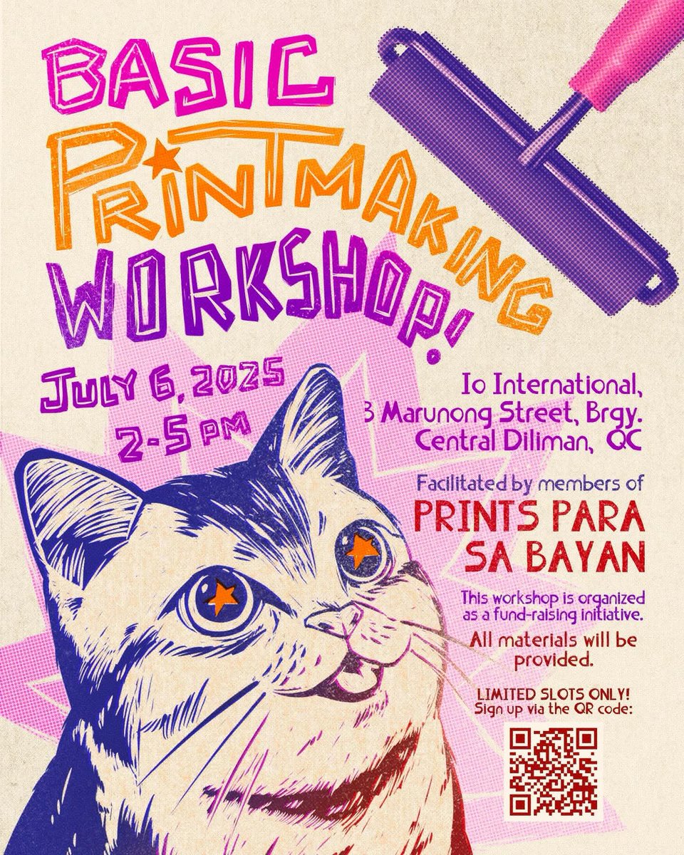 minimumfare's tweet photo. Printmaking workshop for a cause | July 6, QC
Invited ang Prints para sa Bayan sa isang exhibit sa Malaysia. Mayroon kaming plano na maglunsad ng printmaking workshop para makalikom ng additional funds (logistics, food etc). 

Register na kayo rito: https://t.co/dMieDUW5tT https://t.co/L3Qnml7jsY
