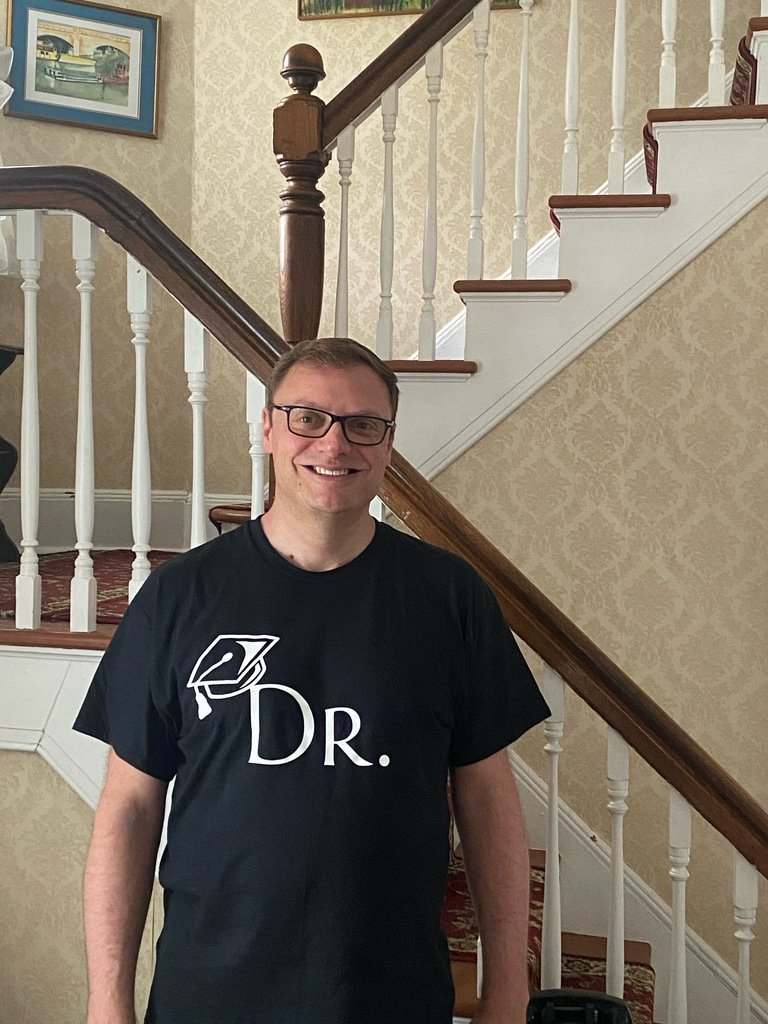🎓👏 Congrats to DR. Michael Shera!
This week, #Lazar Assistant Principal Michael Shera successfully presented his doctoral defense and officially earned the title of Doctor.
Way to go, Dr. Shera!  #LifeLongLearning  #EducateInspireEmpower #LazarLeads #EdLeadership
<a href="/drtagorman/">Dr. Thomas A. Gorman</a>