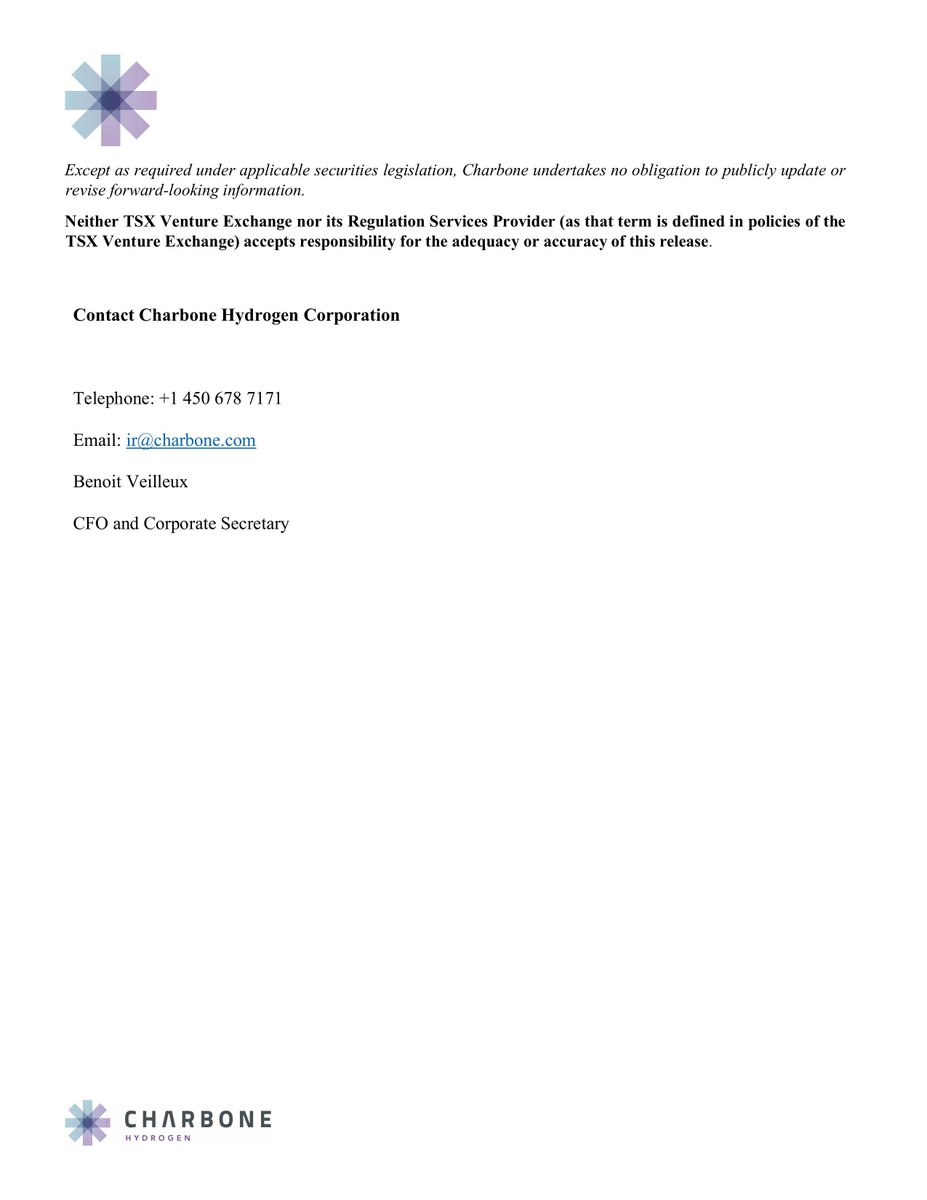 CHARBONE Hydrogen Executed a Master Collaborative Agreement to Receive 1M USD to Support the Deployment of a Malaysian Green Hydrogen Project Development for a Local Partner

#CharboneHydrogen #CharboneHydrogenCorporation #HydrogeneQuebec #GreenHydrogen #HydrogenEconomy #Hydrogen