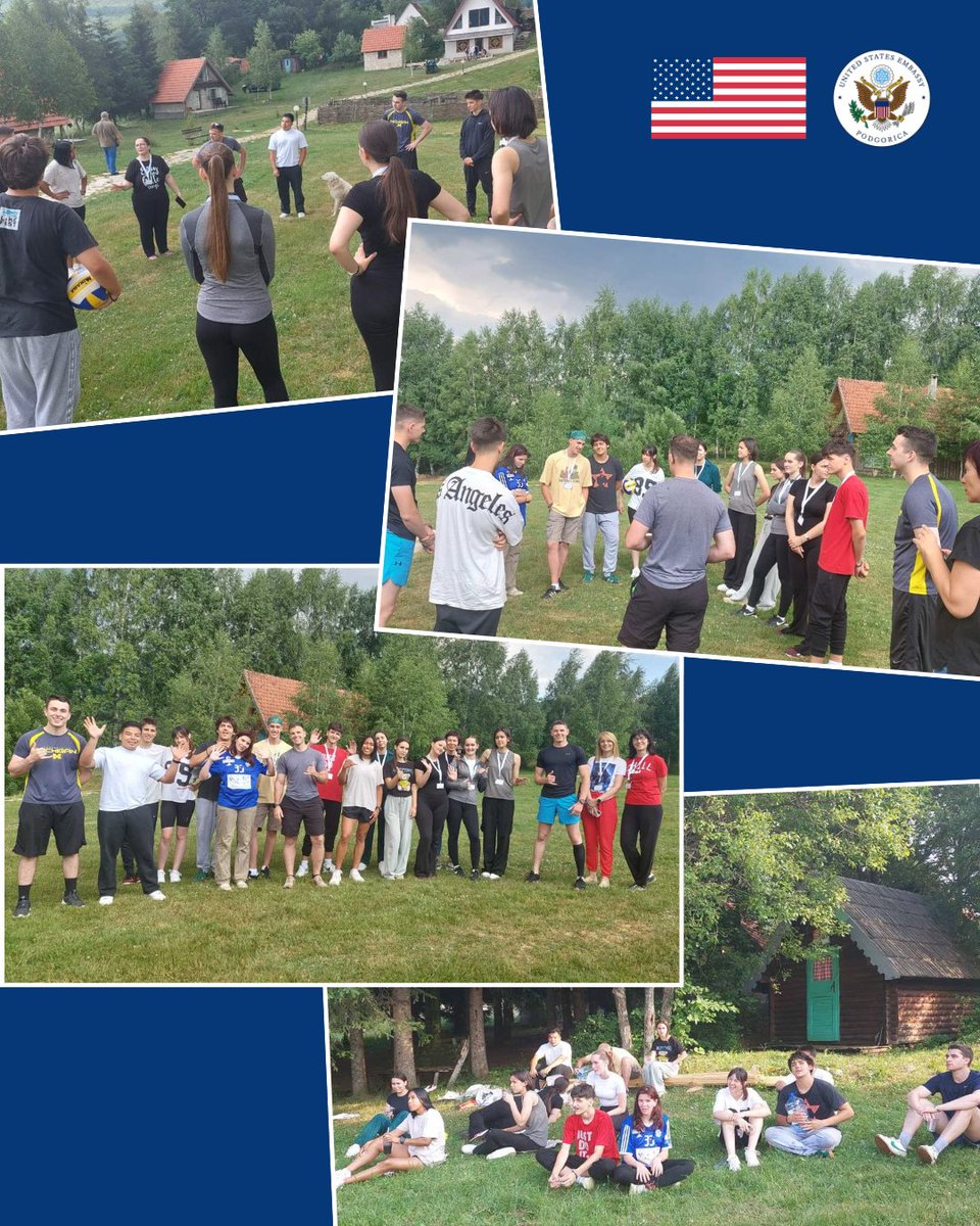 USEmbassyMNE's tweet image. This week, #AccessInPodgorica students wrapped up an unforgettable #AccessProgram #SummerCamp in Brezna with American football alongside #USMarines and shared camp highlights with @USAmbMNE Reinke. Thanks to all who made this experience unforgettable through language, leadership,