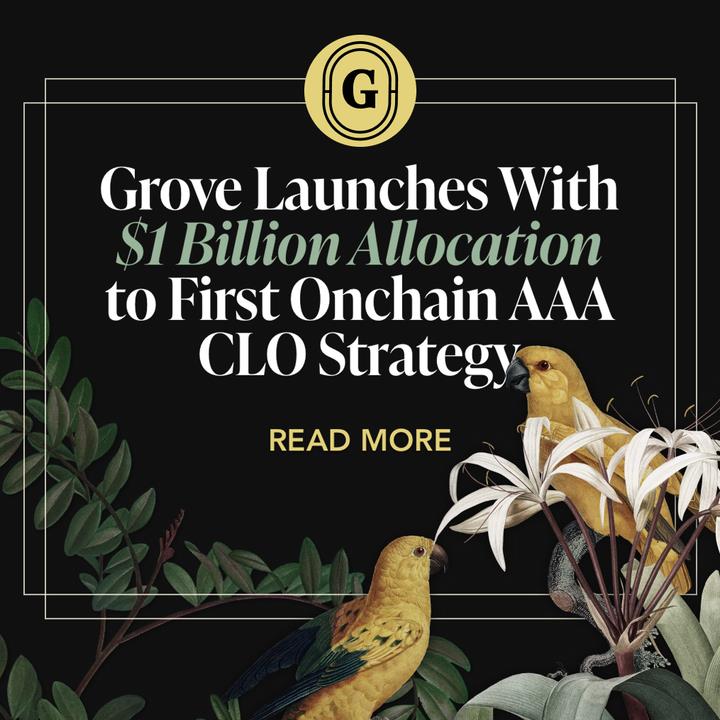 Institutional credit needs room to flourish. Grove is creating a landscape where new ideas and capital can take root. Grove offers asset managers, protocols, and institutions a framework that fosters on-chain yield and capital efficiency—helping the future of institutional credit