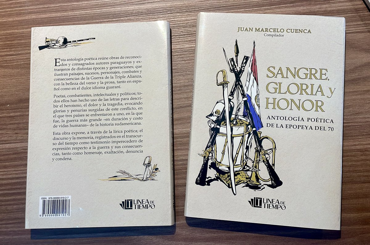 TigreCuenca's tweet photo. Por el día del libro paraguayo, sortearé un ejemplar de una obra de mi autoría, una antología poética sobre la Guerra del 70, SANGRE, GLORIA Y HONOR, 
SEGUIME, HACE RT y ya participas! https://t.co/GbIr87hgTj