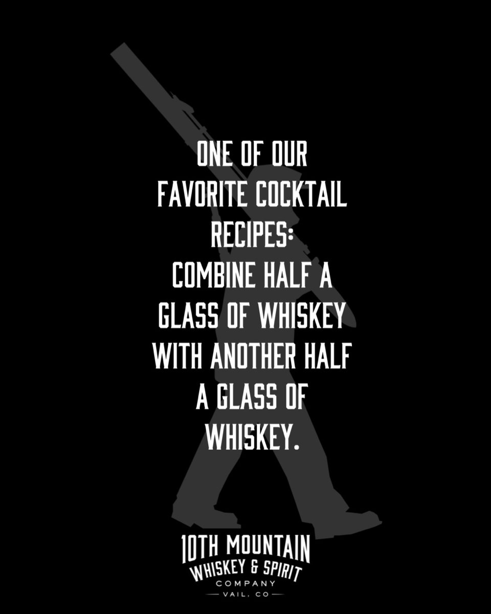 Everyone likes an easy and solid cocktail recipe. #halfandhalf #whiskeywednesday #10thMountainWhiskeyAndSpiritCompany #10thMountainWhiskey