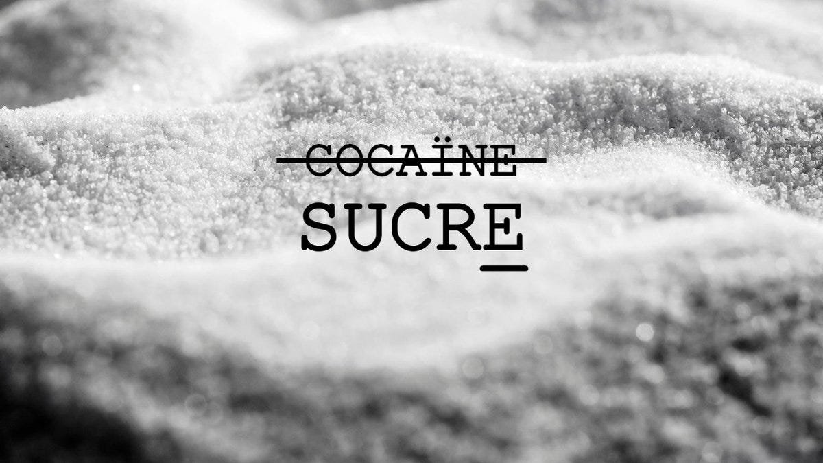 La drogue la plus dangereuse au monde n'est pas la cocaïne mais le sucre.
 LES EFFETS CATASTROPHIQUES DU SUCRE.➡