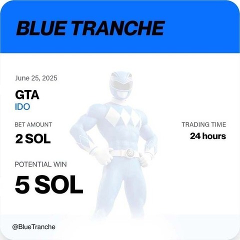 🔵 Blue Tranche goes early and bold.

With just 💰2 SOL in GTA | IDO, users can earn up to 5 SOL in just 24 hours — by backing promising early-stage launches on platforms like PinkSale and GameFi.org.

Get in first. Win big. Powered by <a href="/TrancheVest/">TrancheVest ®</a>

#TrancheVest