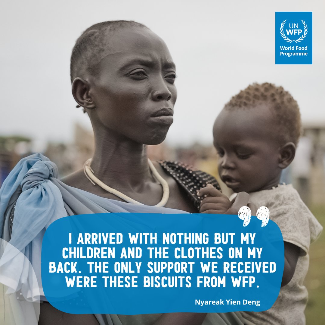 WFP_Ethiopia's tweet image. Thousands are fleeing conflict in #SouthSudan and crossing into #Ethiopia.
@WFP is on the ground and supporting them with high-energy biscuits to meet their immediate food needs.
Funding is urgently required to support the new arrivals with food, water and shelter.