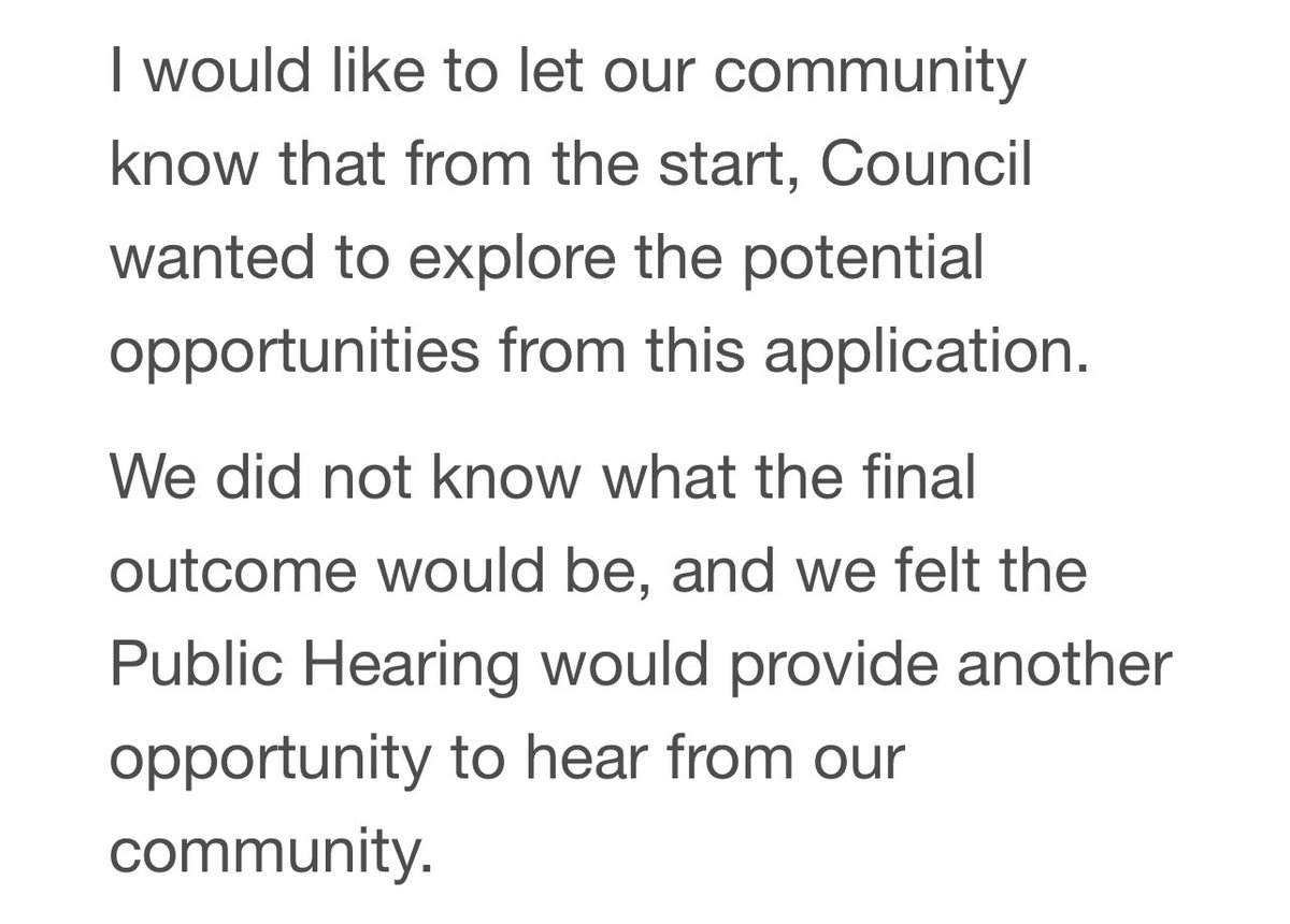 keepanmorerural's tweet photo. Our mayor’s letter.  😳. Seriously delusional. He still doesn’t get it.  After all of this. The public hearing as another place to hear people??? This is simply bizarre.  The mayor never let us talk for weeks.  He was actually looking forward to hearing from 250 people who were livid at him?  He shut us up at every opportunity, unlawfully. The silent majority were so silent one might think they never existed at all! Does John know what the word majority means? “A percentage meaning more than half”. 
Council wanted to explore other opportunities from the start?
This is a ridiculous statement John Mcewen.  You were Icona’s employee!  Weren’t you?? The right thing to do is resign. You’ve lost your credibility.  And maybe an apology?? But you’d never think of that. 
@villageofanmore @MetroVancouver #bcpoli #cndpoli @JasJohalBC @GlobalBC @CTVNews #anmore #anmorebc #readtheroom @bobmackin @CityofPoMo #portmoody