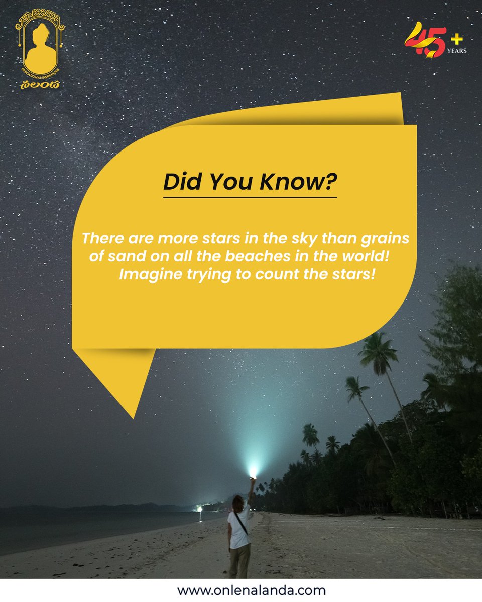 NalandaWe's tweet photo. It reminds us how vast the universe is, just like the endless knowledge waiting to be discovered.
For more information, kindly contact us at +91 9581746789
#onlenalanda #werule #EndlessKnowledge #InfiniteLearning #StayCurious #ExploreTheUniverse #LifelongLearning #sm4dm https://t.co/m0aeKImNEb