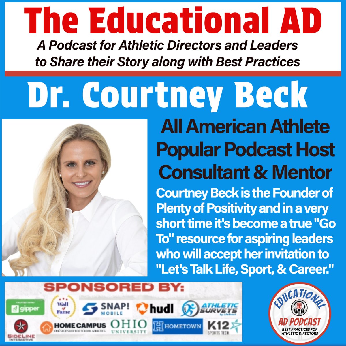 Jake von Scherrer, CMAA The Educational AD Podcast (@jakestouchdown) on Twitter photo Courtney Beck is back on Wednesday Wisdom on The Educational AD!
open.spotify.com/episode/5iEr1O… <a href="/coach_ad/">Coach & AD Magazine</a> <a href="/courtneyannbeck/">Plenty of Positivity</a> <a href="/FHSAA/">FHSAA</a> <a href="/WeCOACH/">WeCOACH</a> <a href="/GCWHSS/">Global Community of Women in High School Sports</a> <a href="/_WomenLeaders/">Women Leaders in Sports</a> <a href="/chrisbjork6/">Chris Bjork</a> <a href="/WomenWhoCoach/">Women Who Coach</a> <a href="/TalentedLadies/">Talented Ladies Club</a> <a href="/DrBuning/">Dr. Megan Buning</a> <a href="/mindroomsport/">The Mind Room</a> <a href="/NFHS_Org/">NFHS</a> <a href="/TheMIAA/">The MIAA</a> <a href="/OfficialTHSADA/">THSADA</a> <a href="/THSCAcoaches/">THSCA</a> Courtney Beck is back on Wednesday Wisdom on The Educational AD!
open.spotify.com/episode/5iEr1O… <a href="/coach_ad/">Coach & AD Magazine</a> <a href="/courtneyannbeck/">Plenty of Positivity</a> <a href="/FHSAA/">FHSAA</a> <a href="/WeCOACH/">WeCOACH</a> <a href="/GCWHSS/">Global Community of Women in High School Sports</a> <a href="/_WomenLeaders/">Women Leaders in Sports</a> <a href="/chrisbjork6/">Chris Bjork</a> <a href="/WomenWhoCoach/">Women Who Coach</a> <a href="/TalentedLadies/">Talented Ladies Club</a> <a href="/DrBuning/">Dr. Megan Buning</a> <a href="/mindroomsport/">The Mind Room</a> <a href="/NFHS_Org/">NFHS</a> <a href="/TheMIAA/">The MIAA</a> <a href="/OfficialTHSADA/">THSADA</a> <a href="/THSCAcoaches/">THSCA</a>