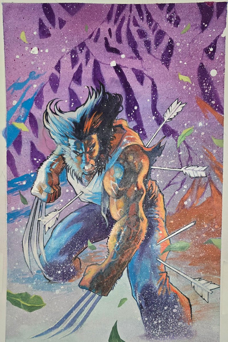 Wolverine 
Traditional media on watercolor paper