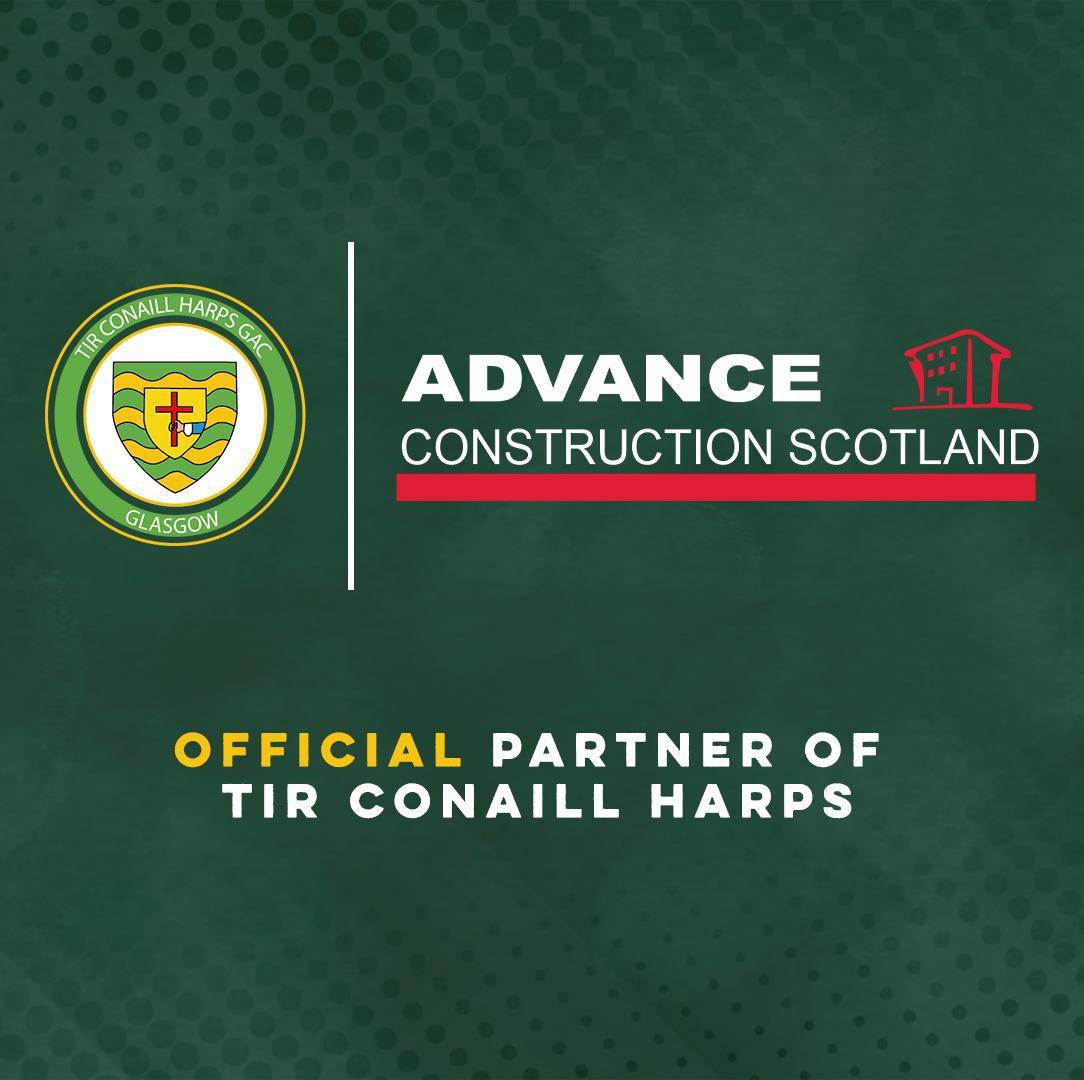 We are excited to announce a renewed partnership between Advance Construction Scotland, a leader in the Construction Industry in Scotland and Tir Conaill Harps.
This multi-year sponsorship agreement marks a pivotal moment for both organisations as we work together to elevate the