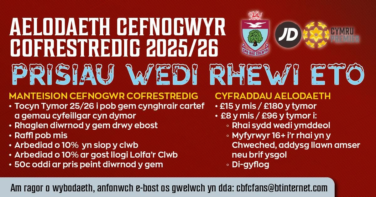 Colwyn Bay FC 🏴󠁧󠁢󠁷󠁬󠁳󠁿 (@colwynbayfc) on Twitter photo 
