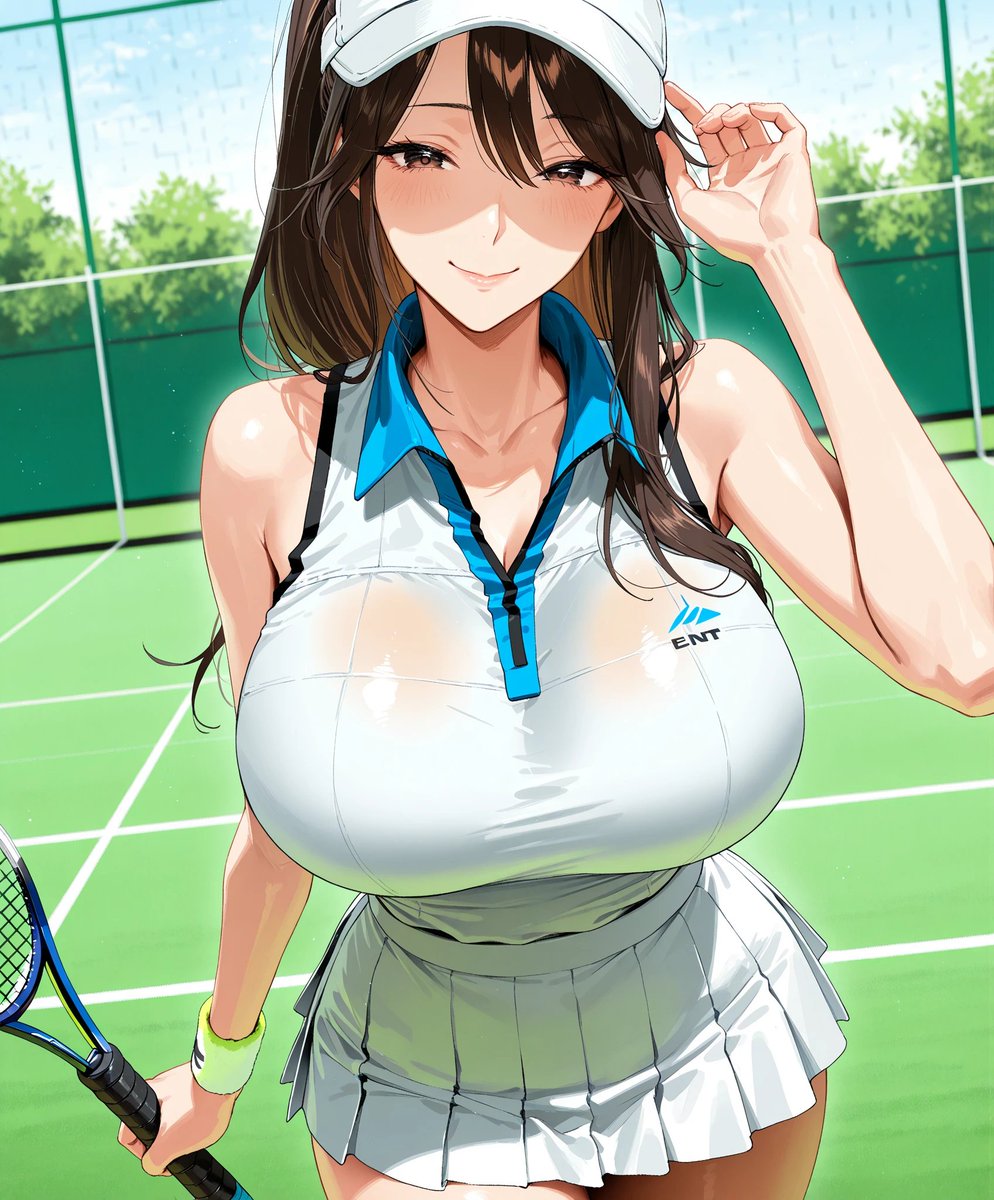 ochimusy's tweet photo. #AIイラスト 
一ノ瀬麗奈、テニスウェア https://t.co/9ds6Jc8bY8