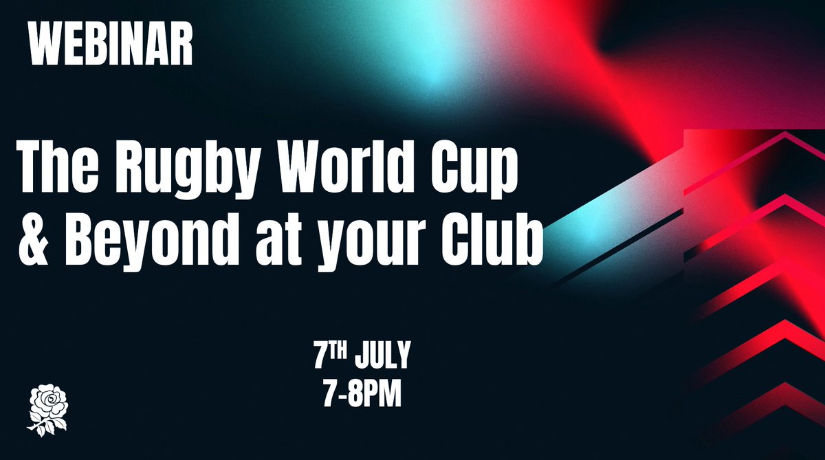 WEBINAR: The Rugby World Cup &amp; Beyond at your Club 
7 July  
7-8pm 
Register: us06web.zoom.us/webinar/regist…