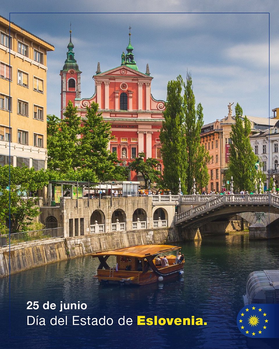 El 25 de junio Eslovenia celebra su Día del Estado, conmemorando la aprobación en 1991 de las leyes que marcaron su independencia de Yugoslavia. 🇸🇮 

Desde la Unión Europea en Uruguay, celebramos este hito fundamental para Eslovenia y su camino hacia la democracia.