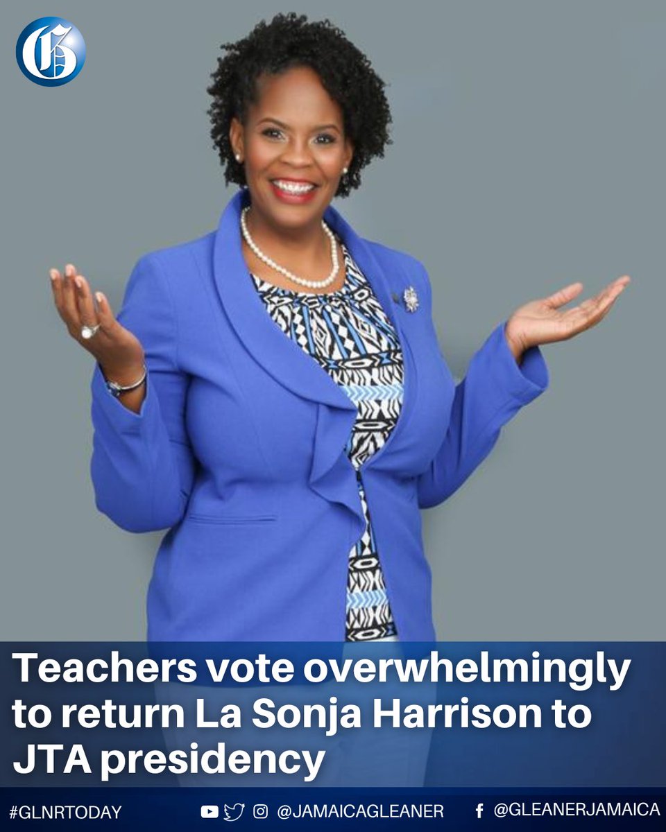 Principal La Sonja Harrison has secured a decisive win in the 2025 Jamaica Teachers' Association presidential election, returning amid her lawsuit against the union and concerns over wage talks and teacher regulation.

Read more: jamaica-gleaner.com/article/news/2… #GLNRToday