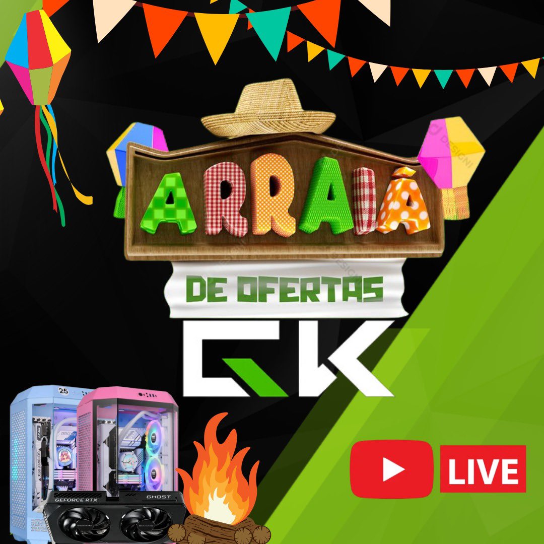 🎉🔥 HOJE TEM LIVE JUNINA 🔥🎉
A partir das 20h no nosso canal do YouTube!
É o Arraiá de Ofertas da GK Infostore com muito desconto, interação e aquele clima caipira que a gente ama! 💻🪗

💥 Sorteios e surpresas

Corre e ativa o sininho pra não perder nada!
📺 youtube

#ArraiaGK