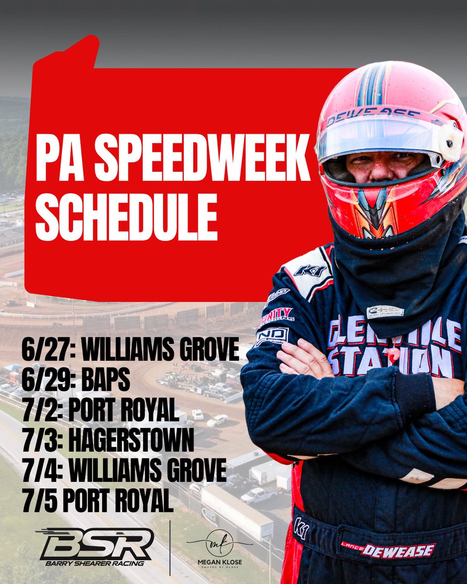 It’s PA Speedweek time! 🏁 🎆 

<a href="/PASpeedWeek/">PA Speedweek</a> // <a href="/LDmotorsports/">Lance Dewease</a>