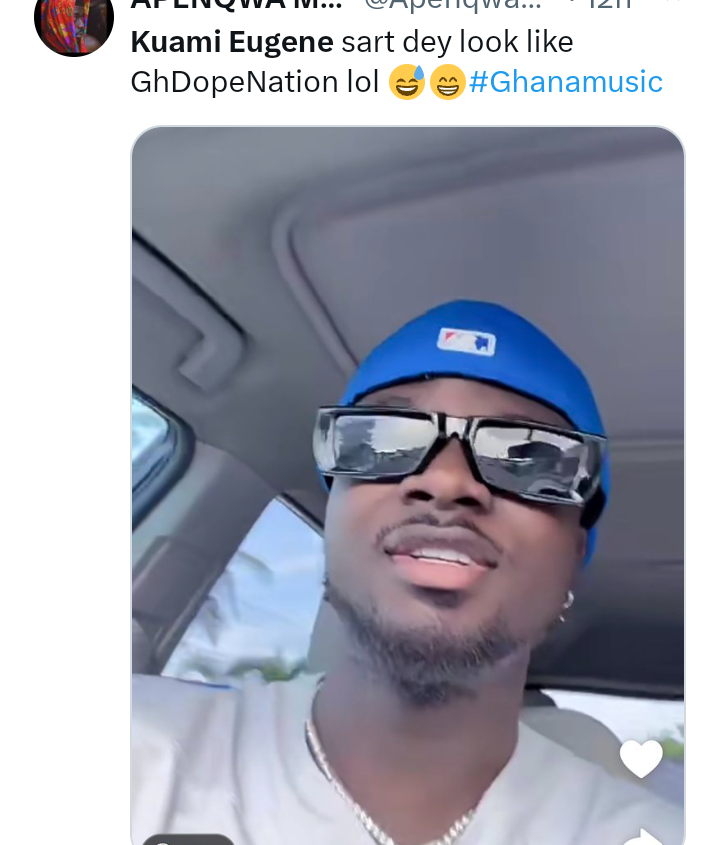 exolablog247's tweet photo. Kuami Eugene is trending in Ghana because the singer is currently receiving attention for an interview where he revealed that his life changed after he paid a visit to The Volta Region.

 The singer stated that he was taken to The Volta Region by friend at a time when he had been experiencing struggles in his life, despite starting his career from the church.
HN