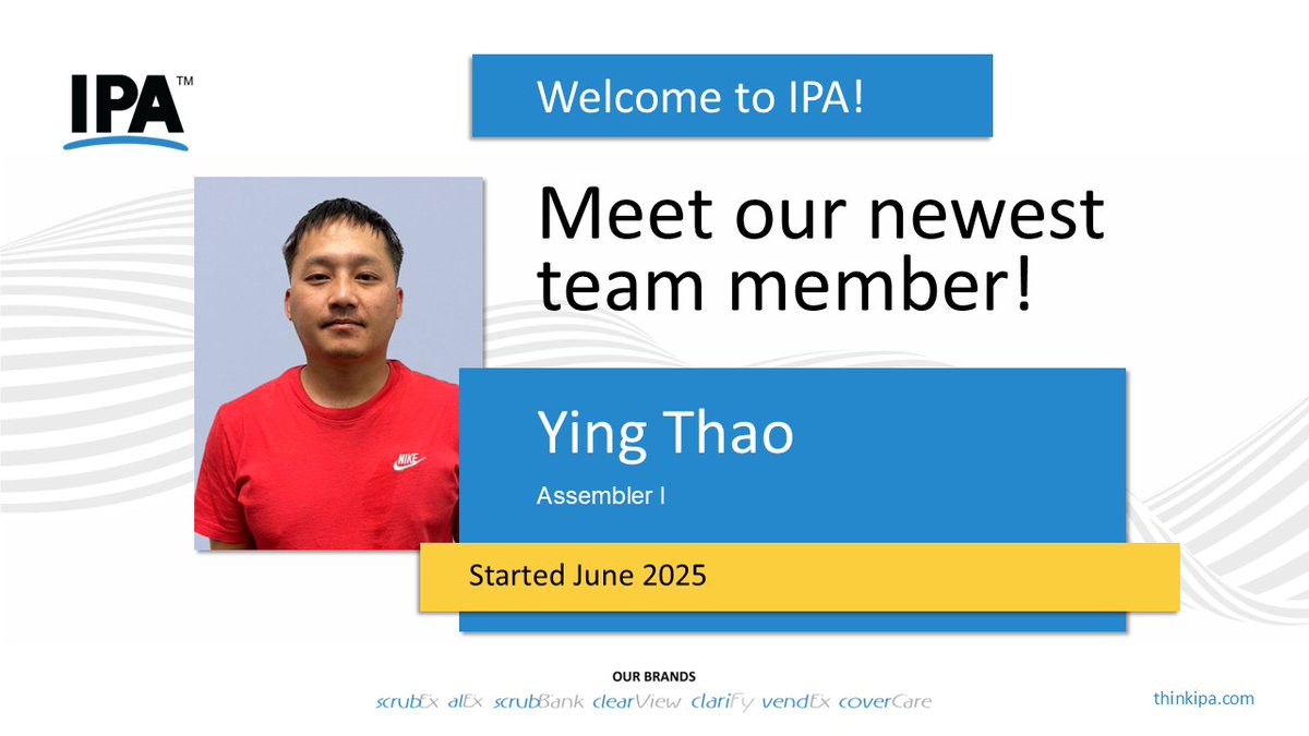 think_ipa's tweet image. IPA is excited to welcome Ying Thao to the team! Ying joins the Operations department as an Assembler I.
#OneIPA
#NewHire