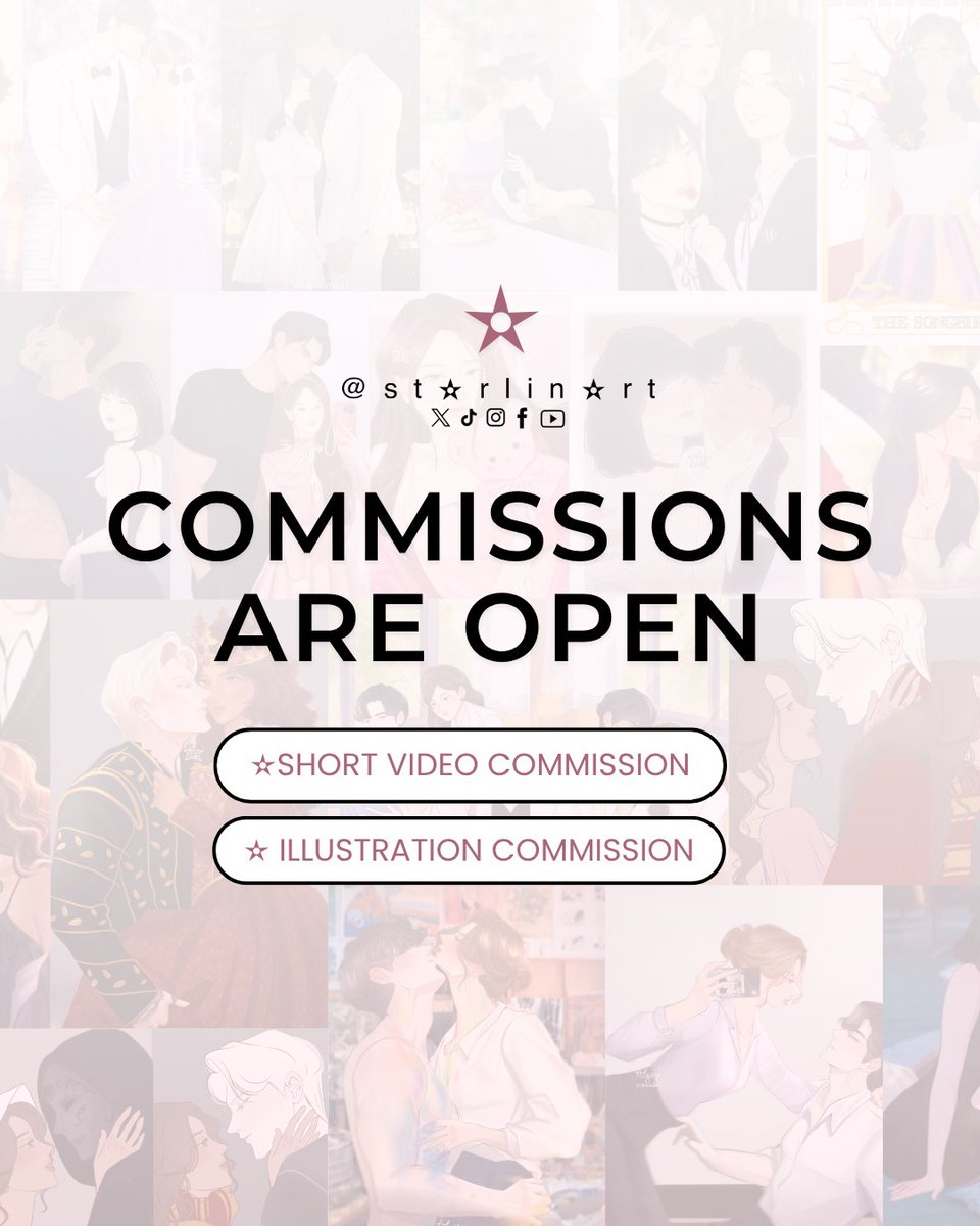 starlinart's tweet photo. ✨Starlinart JULY 2025 COMMISSIONS ARE NOW OPEN! ✨

For full details, check out my Carrd: https://t.co/NikwCDpPq5
To book a slot? Fill out the form: https://t.co/cKqcbasz67

💌Make sure to read my Terms &amp; Conditions before submitting!

Likes and shares are greatly appreciated!🩷 https://t.co/QCOkclwlqv
