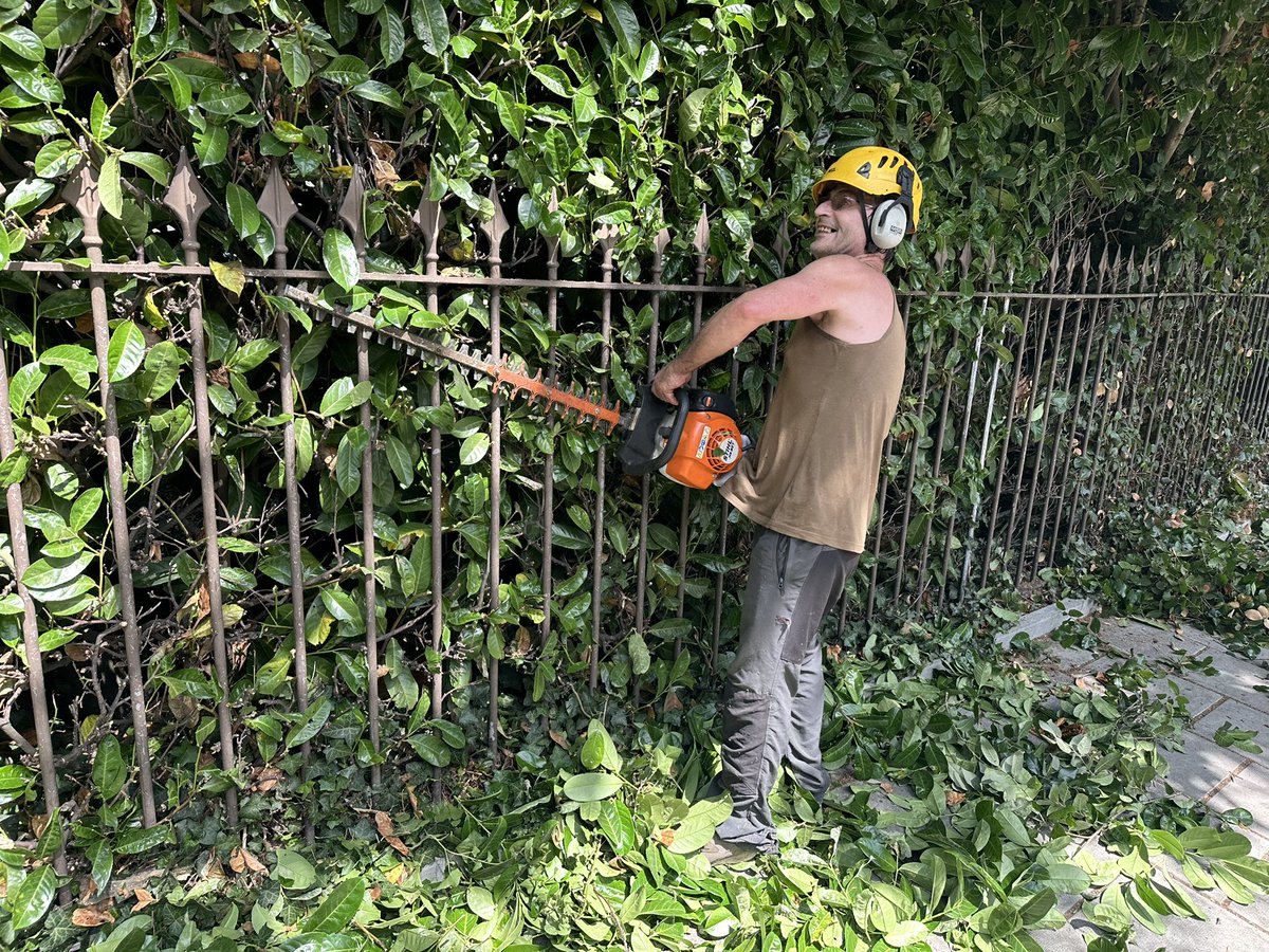 Mauro and the team making an excellent job of cutting all the hedges ready for 5th &amp; 6th July.
