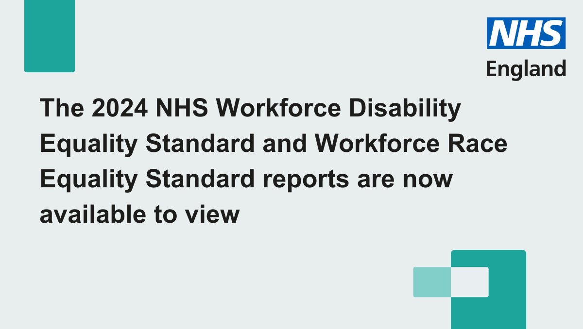 The 2024 NHS Workforce Disability Equality Standard and Workforce Race Equality Standard reports have been published. As we work to make the #NHS a more inclusive and fair workplace, these are essential tools in evaluating progress and identifying areas for further improvement.