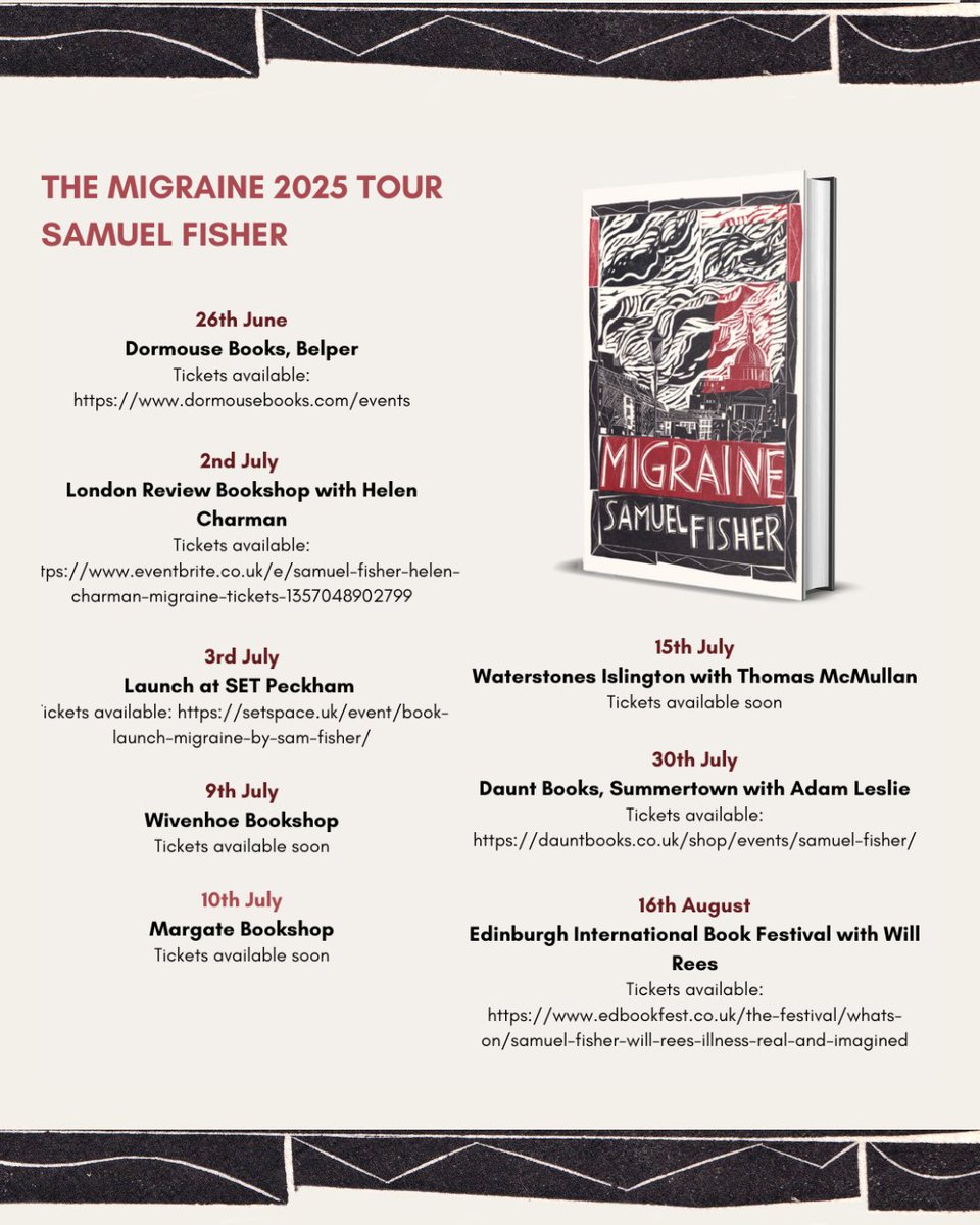 CorsairBooks's tweet image. Opening in East London, #Migraine follows two men, one young & the other on the other side of middle age, as they cross the weather-ravaged city pursuing a doomed love.
🌪️ 'Migraine sheds light on some of our darkest and most urgent questions' Keiran Goddard
Out on 3 July 🌪️