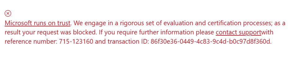 mborthwick's tweet photo. @MicrosoftHelps I’m trying to renew my partner subscription and need to update my legal profile email address, but I receive this message. Support keep telling me to update my email which is what I’m trying to do! https://t.co/RA94opzfIy