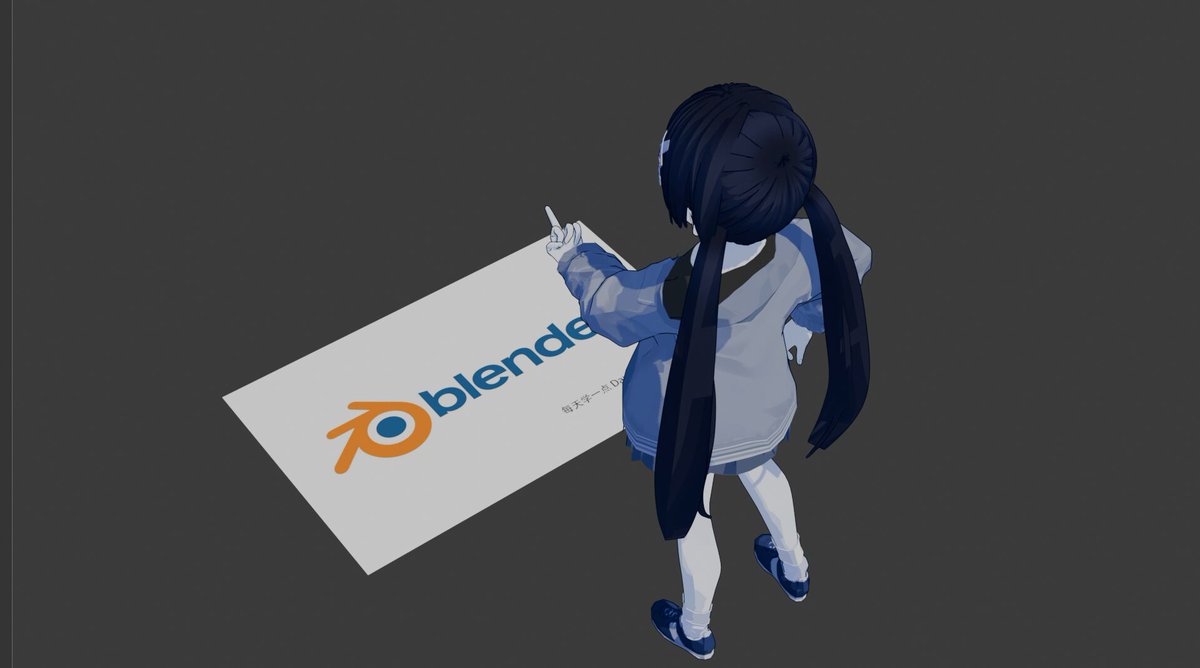 Zzy_fish's tweet photo. I tried going through the entire process myself—from modeling and connecting material nodes to bone binding and weight painting. It was really exhausting... And since it was my first time, the result wasn’t very good.

She will appear in a future PV. C U soon ya. https://t.co/HHxb4vtDCd