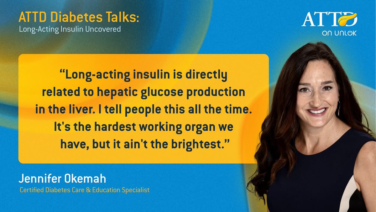 📣 New #ATTDPodcast Series: ATTD Diabetes Talks: Long-Acting Insulin Uncovered!

First episode is already out! 👏
Join special guest Jennifer Okemah, RD, CDCES, as we dive into the role of long-acting insulin in modern #DiabetesCare.

🎧 Listen on Spotify: spoti.fi/3G4jAJF