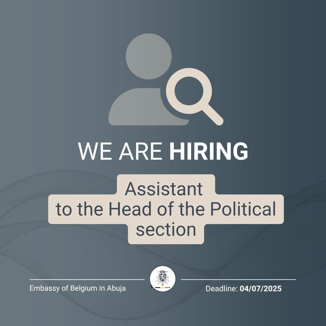 An exciting position becomes available at our Embassy: nigeria.diplomatie.belgium.be/en/embassy-and…