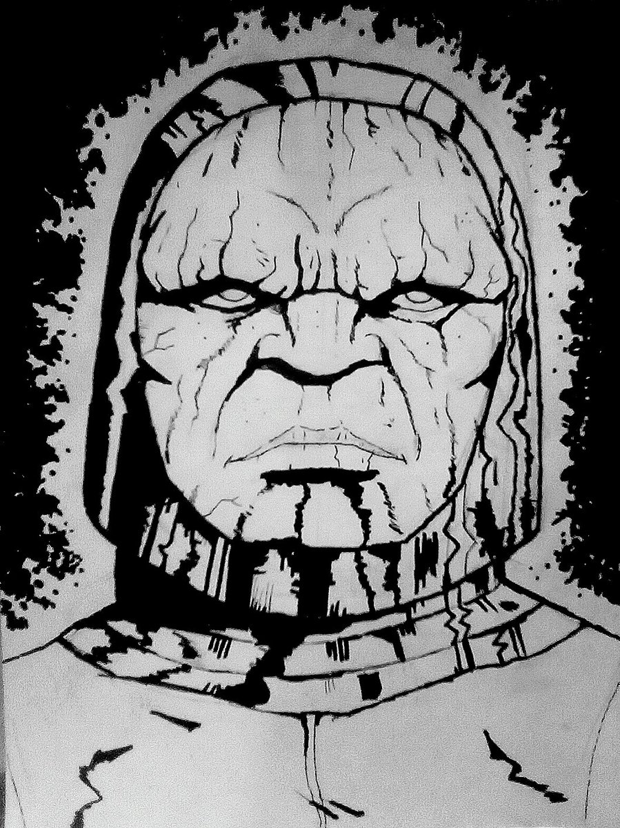 CaptainComic77's tweet photo. I drew this yesterday.
A villain so dark and evil even #Superman fears him.
But we still should love him, because without #Darkseid and his creator #JackKirby we wouldn't have #DarthVader or the mad titan #Thanos
#ArtistOnTwitter #dccomics #drawings #ArtistOnX #drawingonpaper https://t.co/dYwcjiVMnn