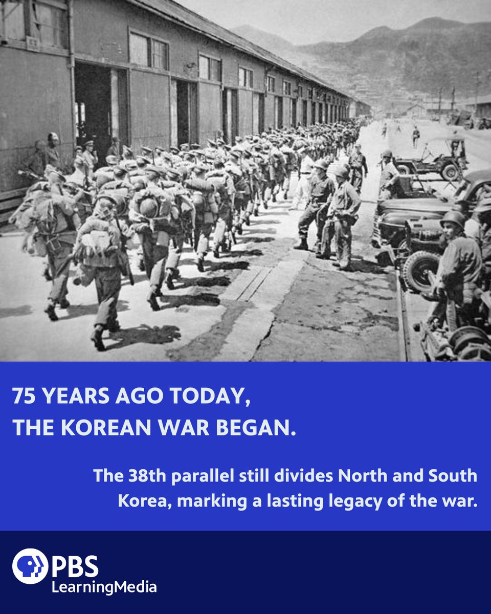 75 years ago today, the Korean War began. This pivotal conflict reshaped the Korean Peninsula and global politics and its effects are still felt today. Explore classroom resources that bring this complex history to life. 

Resource: bit.ly/4ncGZZU