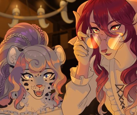 Close up of comission for snowrora and luciathecelestialvixen from FA

Full artwork on my FA or🦋

#furryart