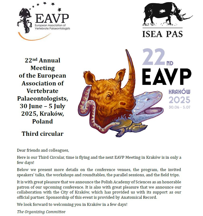 The Third Circular and the Final Program of EAVP 2025 in Krakow is now out!
eavp2025.wixsite.com/eavp2025