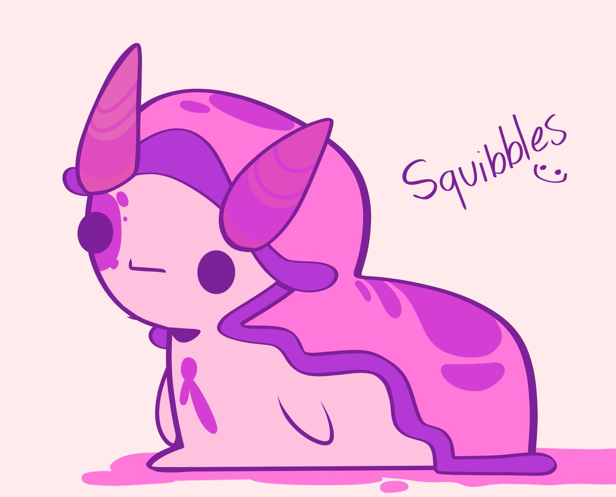 Yowza! Another new character!!! Her name is Squibbles. She’s a giant slug with zero thoughts or brain cells in that fuchsia-colored head of her. She’s also like a house cat, but as a slug!!