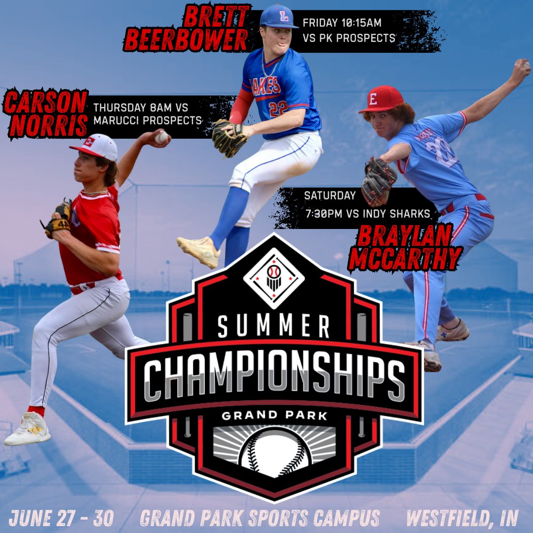 Elite Baseball Training 2026 Ankney (@elite2026ankney) on Twitter photo <a href="/PBRTournaments/">Prep Baseball Tournaments</a> Grand Park Summer Championships starting rotation for <a href="/teams_elite/">Elite Baseball Teams</a> North 17U Ankney. <a href="/PBRTournaments/">Prep Baseball Tournaments</a> Grand Park Summer Championships starting rotation for <a href="/teams_elite/">Elite Baseball Teams</a> North 17U Ankney.